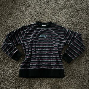 Obey Multicolor Striped Crewneck